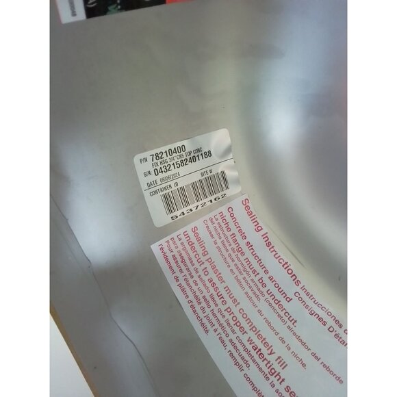 Concrete Pool Spa Light #78210400 3/4-Inch Large Top Hub Stainless Steel Niches - Picture 10 of 13